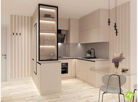 Interior design of kitchen Sofia