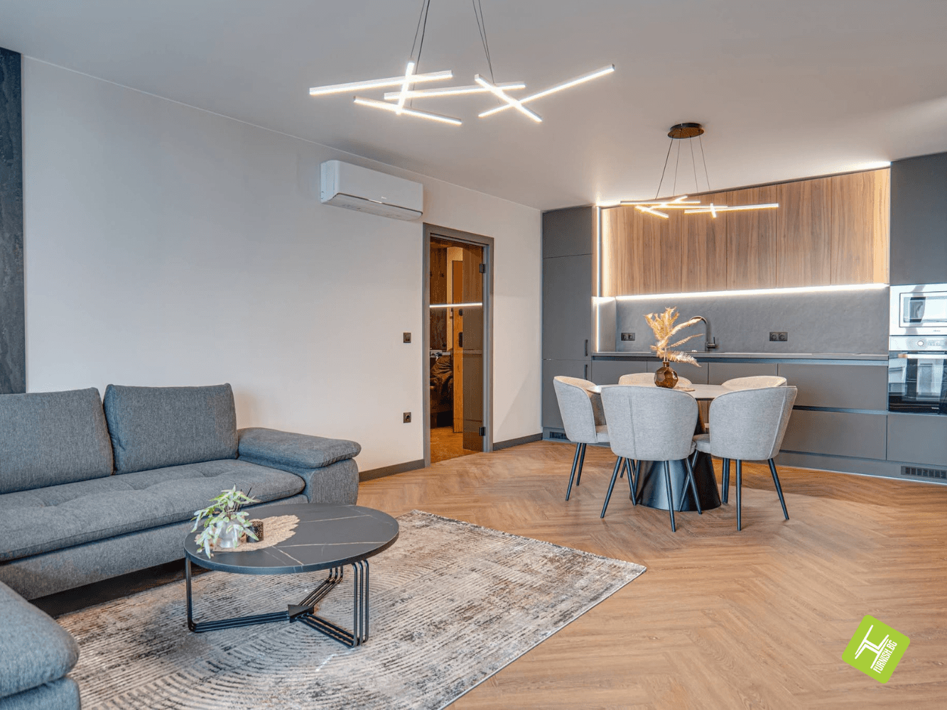 Realization of a two-bedroom apartment in Okinawa building, Sofia